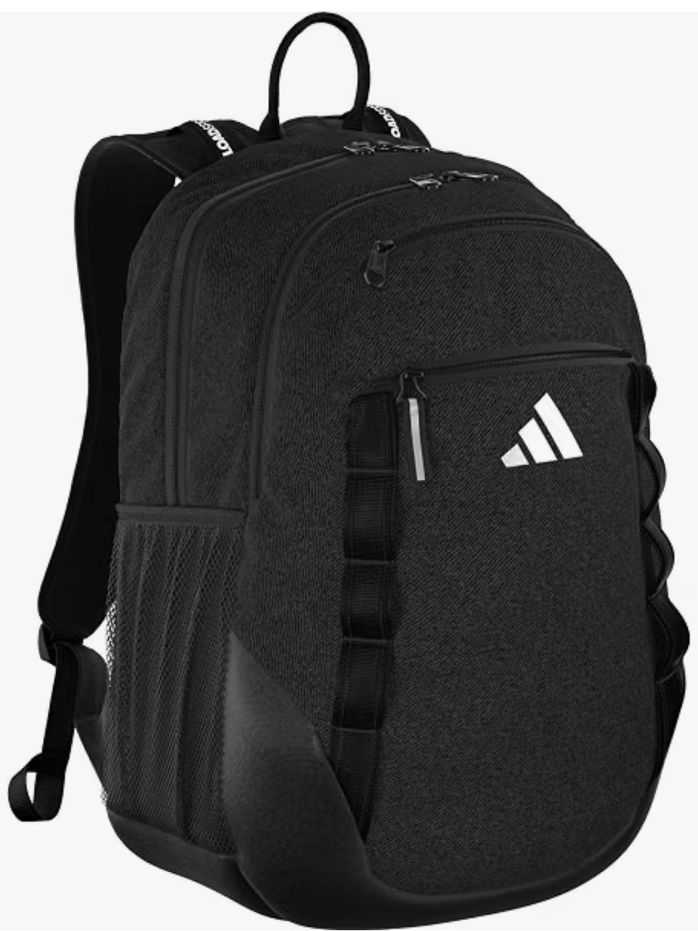 adidas Black Men's/womans Campus Backpack with White Logo 2801
